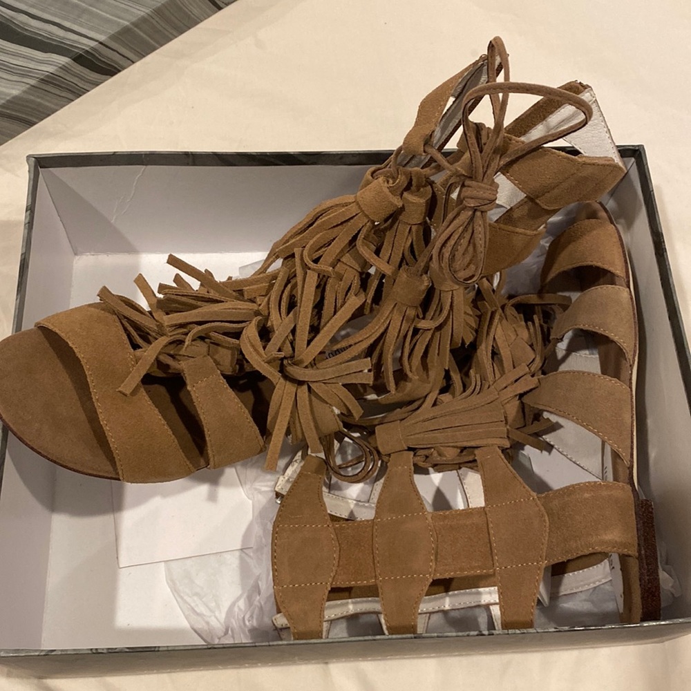 Jeffrey Campbell leather suede gladiator sandals